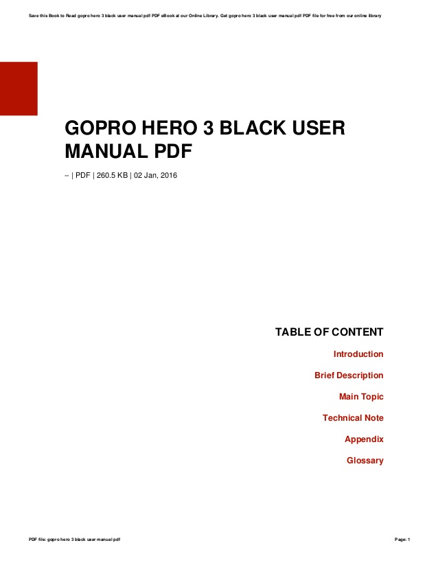 Gopro hero 5 black manual